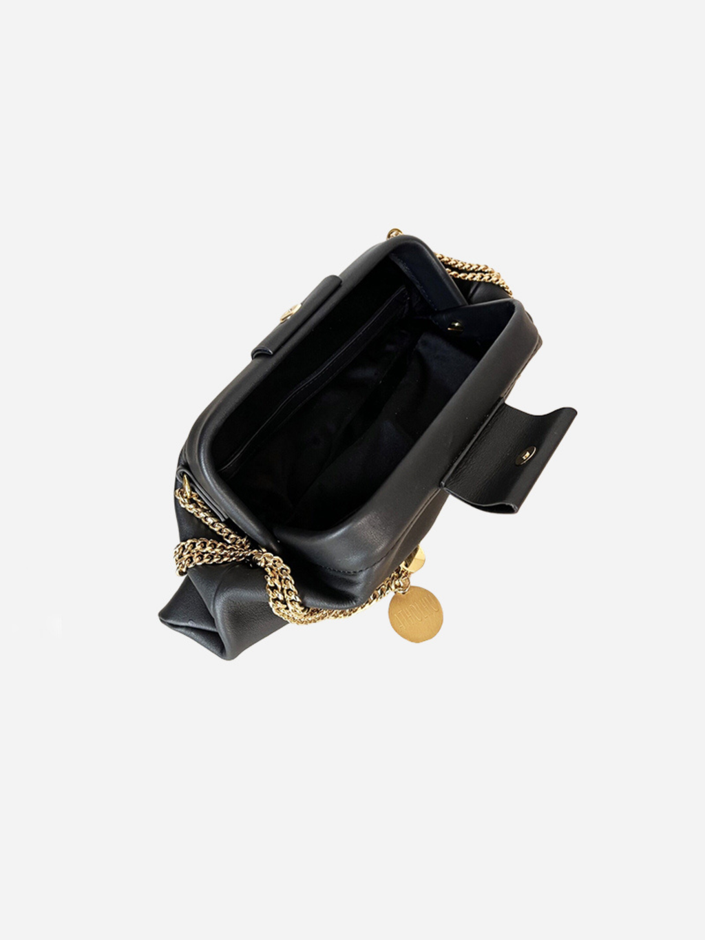 BELLA Baguette Soft luxury leather baguette handbag with adjustable chain strap - handmade by ATHOLHU