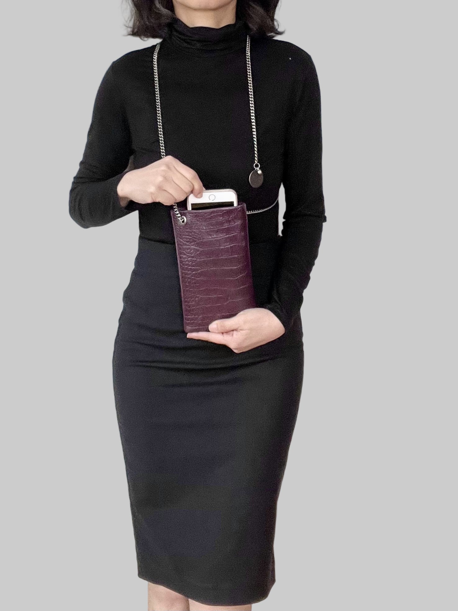 BELLA | The Vintage Phone Pouch [silver hardware]