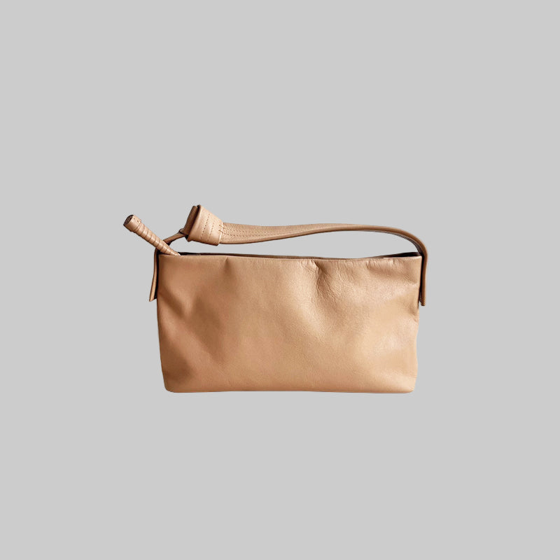 YOKO Hobo Knot Mini compact leather hobo bag with signature knot detail - handmade by ATHOLHU