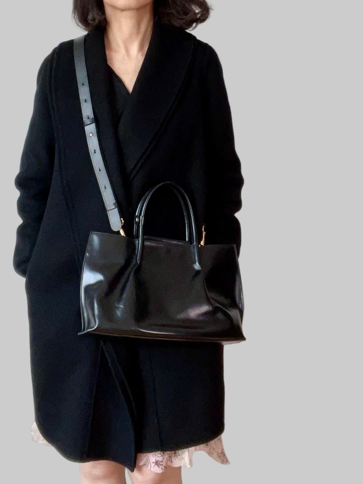 BELLA Basket Tote 32 handwoven leather tote bag with ebony handle - luxury everyday bag by ATHOLHU