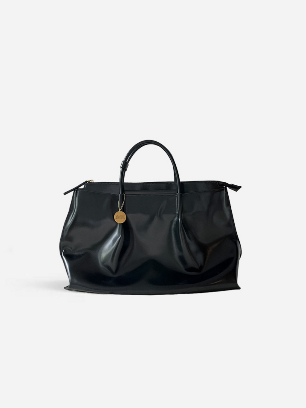 BELLA Basket Tote 32 handwoven leather tote bag with ebony handle - luxury everyday bag by ATHOLHU