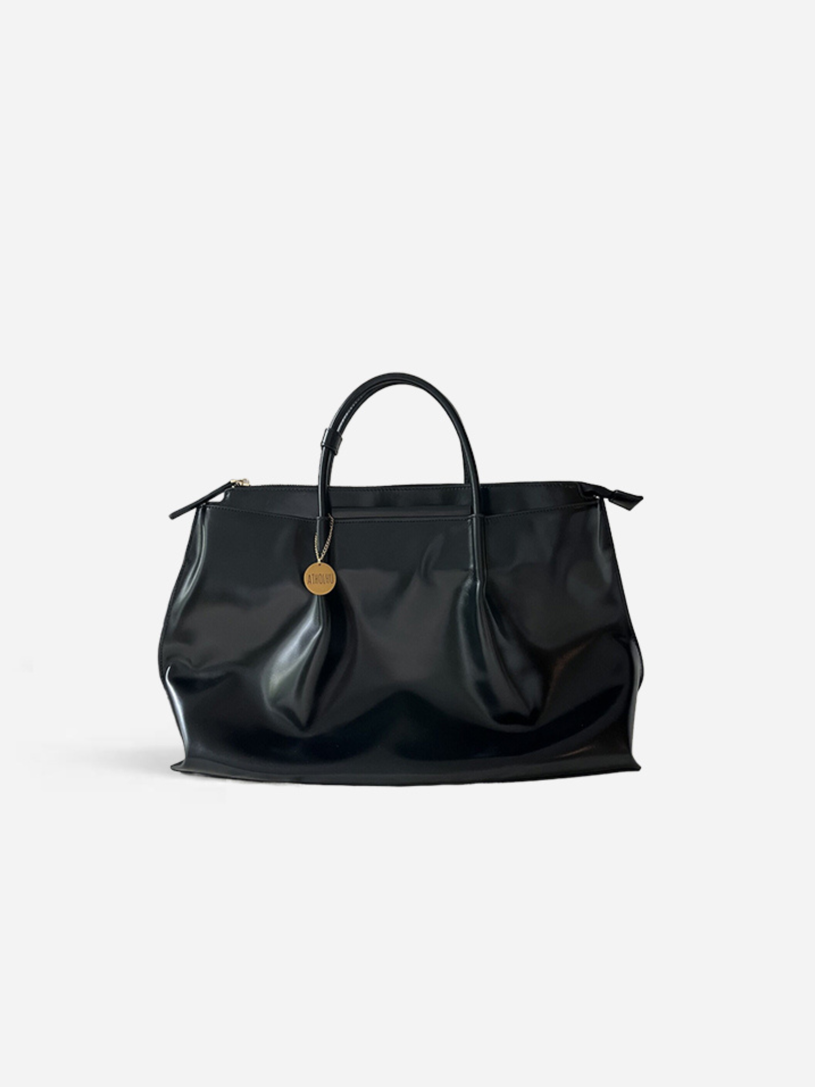 BELLA Basket Tote 32 handwoven leather tote bag with ebony handle - luxury everyday bag by ATHOLHU