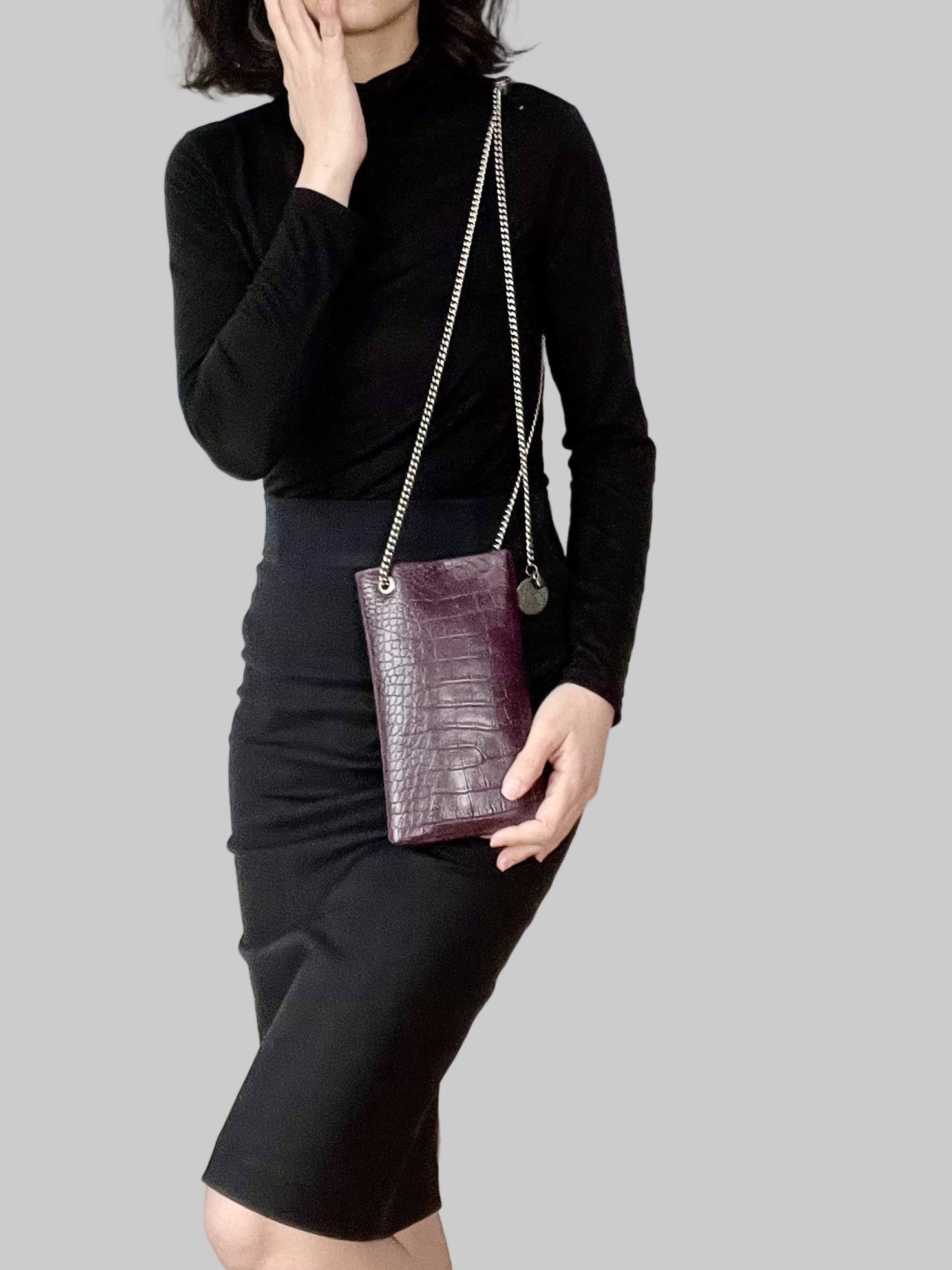 BELLA | The Vintage Phone Pouch [silver hardware]