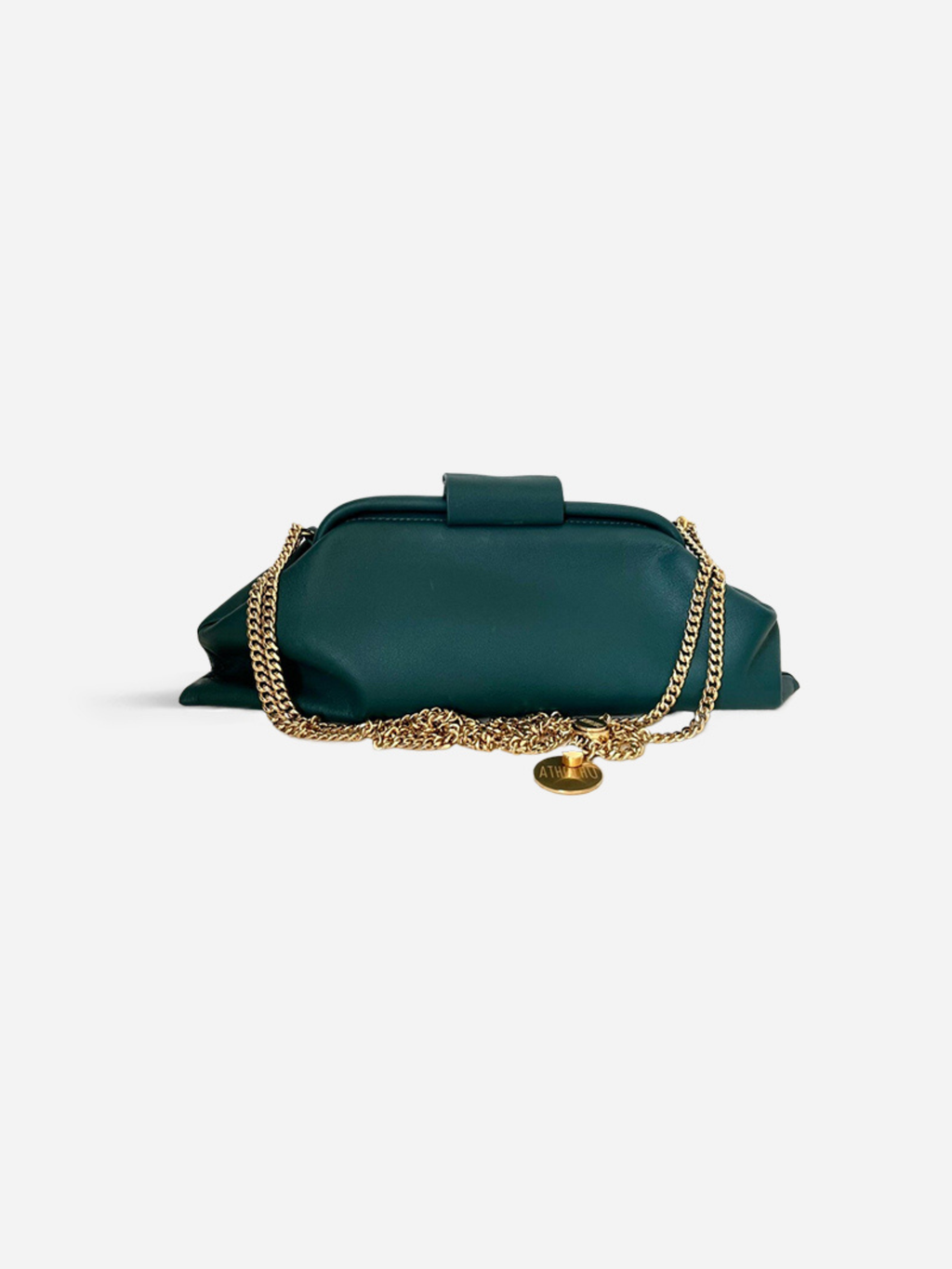 BELLA Baguette Soft in forest green - luxury leather handbag
